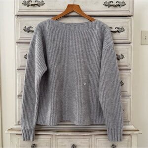Eddie Bauer Grey Wool Blend Classic Sweater